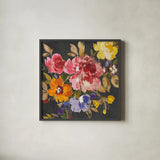 Summer Garden II Black by Wild Apple Portfolio. Shown in a sleek black glass frame for a contemporary gallery look. Available as an archival giclee rolled canvas, fine art paper, or poster print. SKU 30227a.