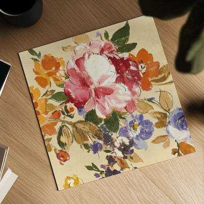 Summer Garden III by Wild Apple Portfolio. Shown as a detailed flat fine art print, highlighting archival giclee quality. Available as an archival giclee rolled canvas, fine art paper, or poster print. SKU 28712a.