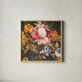 Summer Garden III Black by Wild Apple Portfolio. Shown in a natural wood glass frame for a timeless modern aesthetic. Available as an archival giclee rolled canvas, fine art paper, or poster print. SKU 30228a.
