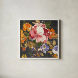 Summer Garden III Black by Wild Apple Portfolio. Shown in a crisp white glass frame for a clean and minimalist style. Available as an archival giclee rolled canvas, fine art paper, or poster print. SKU 30228a.