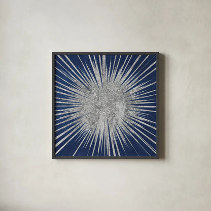 Sunburst I by Wild Apple Portfolio. Shown in a sleek black glass frame for a contemporary gallery look. Available as an archival giclee rolled canvas, fine art paper, or poster print. SKU 62005a.