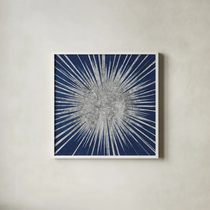 Sunburst I by Wild Apple Portfolio. Shown in a crisp white glass frame for a clean and minimalist style. Available as an archival giclee rolled canvas, fine art paper, or poster print. SKU 62005a.