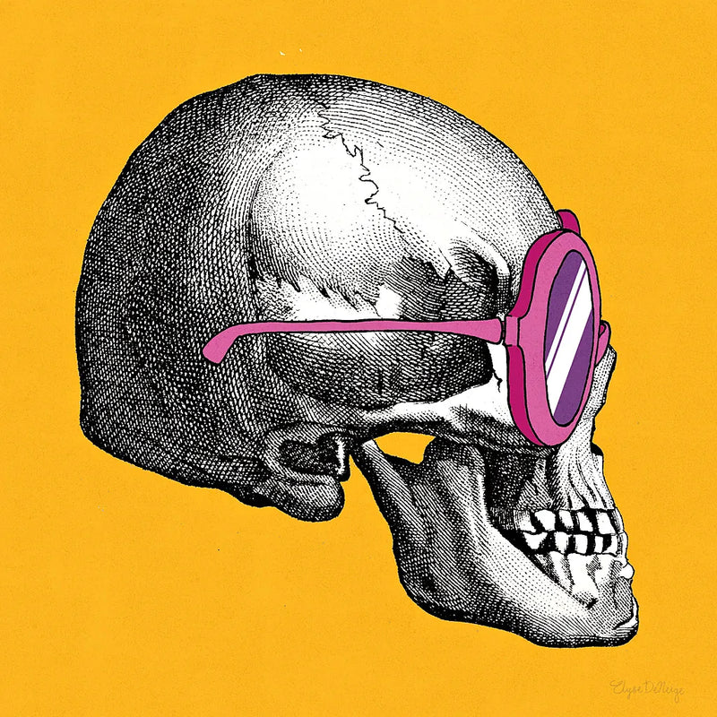 Sunny Skull I by Wild Apple Portfolio. SKU 21659a. Archival Giclee Fine art print for wall decor.