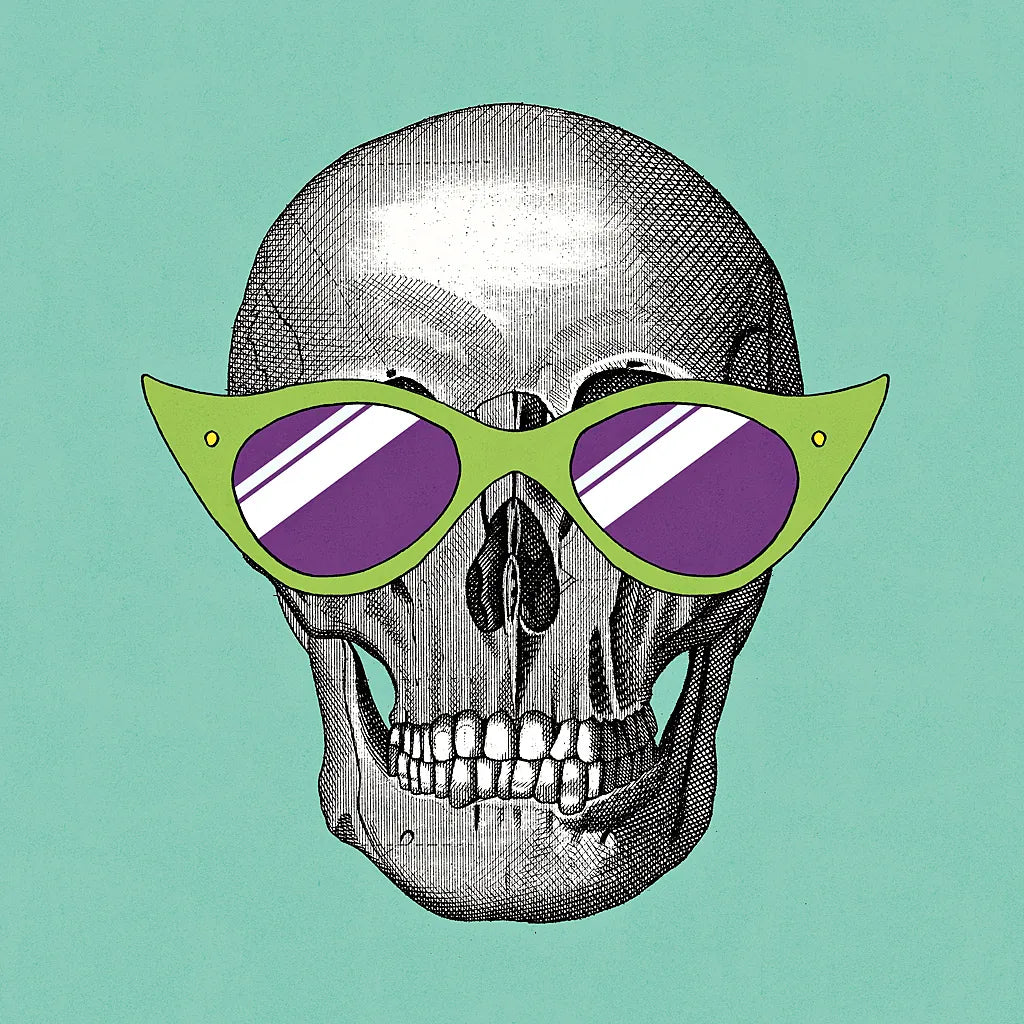 Sunny Skull II by Wild Apple Portfolio. SKU 21660a. Archival Giclee Fine art print for wall decor.