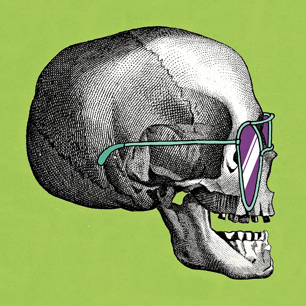 Sunny Skull III by Wild Apple Portfolio. SKU 21661a. Archival Giclee Fine art print for wall decor.