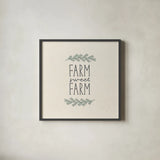 Sweet Farm by Wild Apple Portfolio. Shown in a sleek black glass frame for a contemporary gallery look. Available as an archival giclee rolled canvas, fine art paper, or poster print. SKU 75060a.