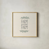 Sweet Farm by Wild Apple Portfolio. Shown in a natural wood glass frame for a timeless modern aesthetic. Available as an archival giclee rolled canvas, fine art paper, or poster print. SKU 75060a.