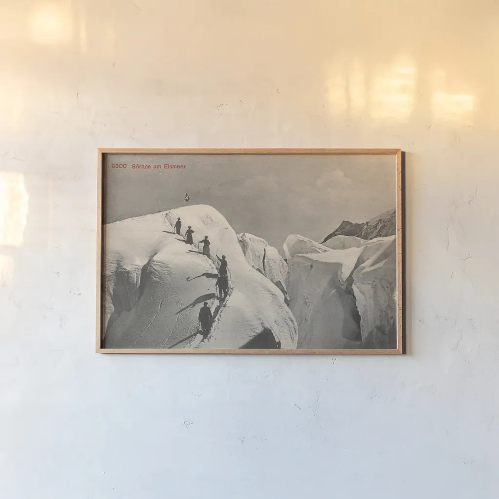 Swiss Alps Summit by Wild Apple Portfolio. shown as a paper print in a natural frame. Available as a archival giclee rolled canvas, fine art paper, or poster print. SKU 70705i.