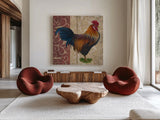 Tail Feathers I by Wild Apple Portfolio. Shown as extra-large giant wall art in a modern living room. Available as an archival giclee rolled canvas, fine art paper, or poster print. SKU 29558a.