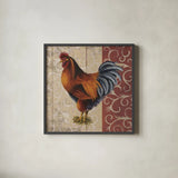 Tail Feathers II by Wild Apple Portfolio. Shown in a sleek black glass frame for a contemporary gallery look. Available as an archival giclee rolled canvas, fine art paper, or poster print. SKU 29559a.