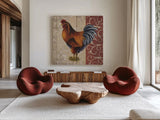 Tail Feathers II by Wild Apple Portfolio. Shown as extra-large giant wall art in a modern living room. Available as an archival giclee rolled canvas, fine art paper, or poster print. SKU 29559a.