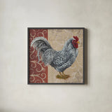 Tail Feathers III by Wild Apple Portfolio. Shown in a sleek black glass frame for a contemporary gallery look. Available as an archival giclee rolled canvas, fine art paper, or poster print. SKU 29556a.