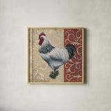 Tail Feathers IV by Wild Apple Portfolio. Shown in a natural wood glass frame for a timeless modern aesthetic. Available as an archival giclee rolled canvas, fine art paper, or poster print. SKU 29557a.