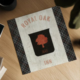 Tartan Lodge Shield II by Wild Apple Portfolio. Shown as a detailed flat fine art print, highlighting archival giclee quality. Available as an archival giclee rolled canvas, fine art paper, or poster print. SKU 50337a.