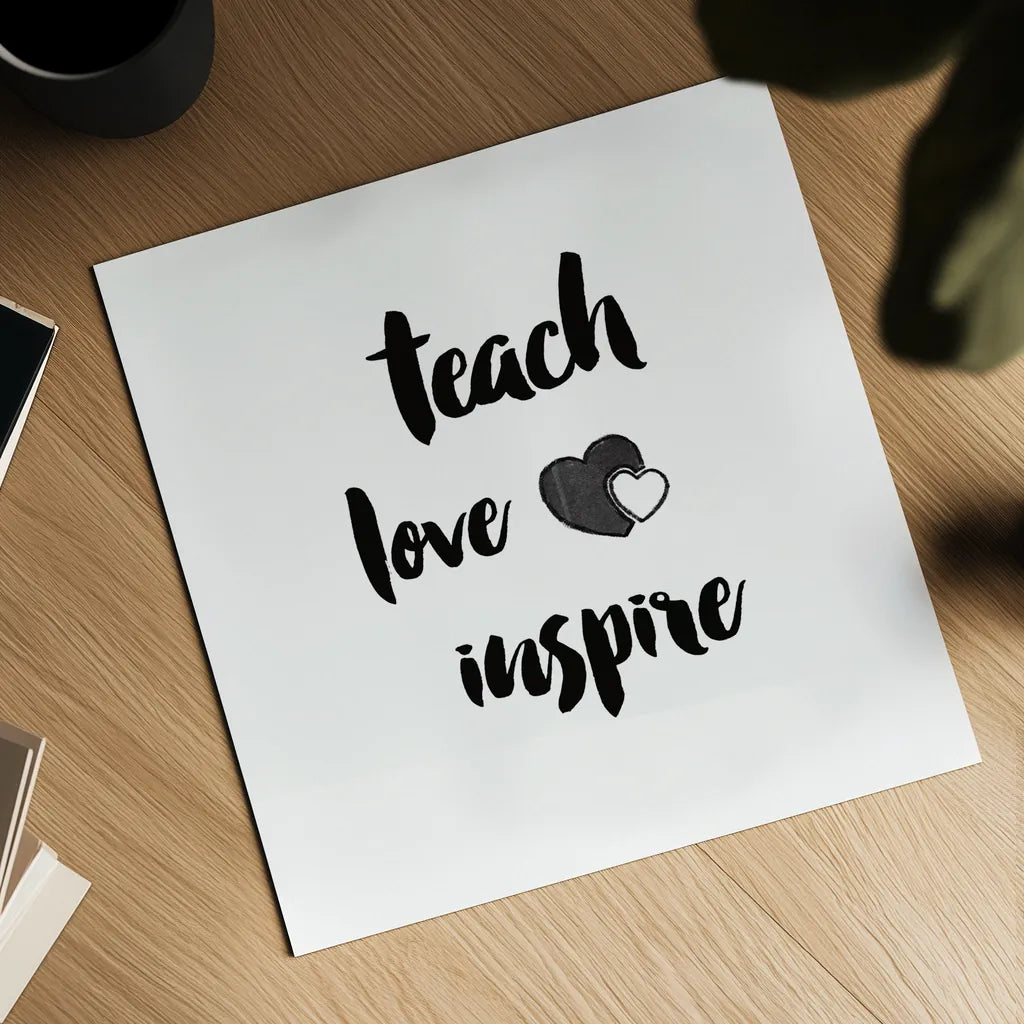 Teacher Inspiration I by Wild Apple Portfolio. Shown as a detailed flat fine art print, highlighting archival giclee quality. Available as an archival giclee rolled canvas, fine art paper, or poster print. SKU 54324a.
