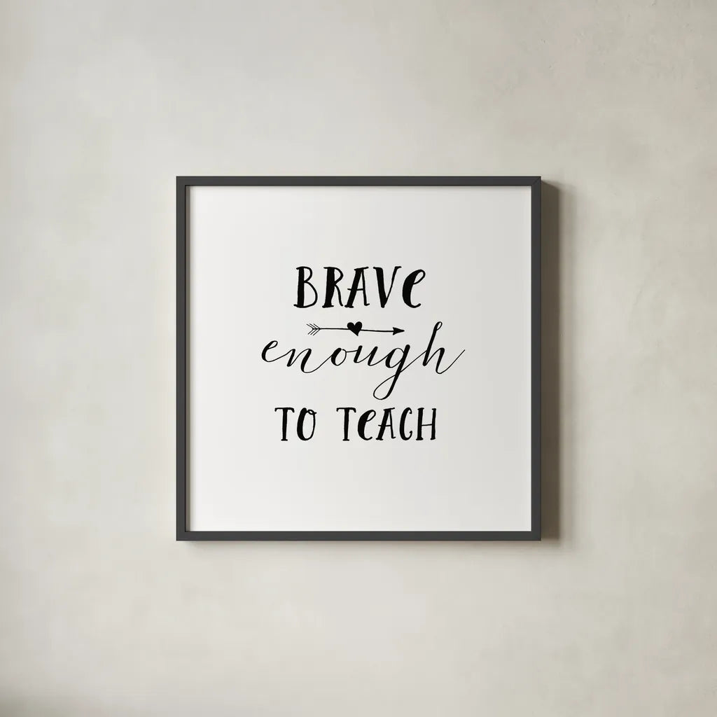 Teacher Inspiration II by Wild Apple Portfolio. Shown in a sleek black glass frame for a contemporary gallery look. Available as an archival giclee rolled canvas, fine art paper, or poster print. SKU 54325a.