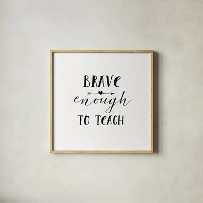 Teacher Inspiration II by Wild Apple Portfolio. Shown in a natural wood glass frame for a timeless modern aesthetic. Available as an archival giclee rolled canvas, fine art paper, or poster print. SKU 54325a.