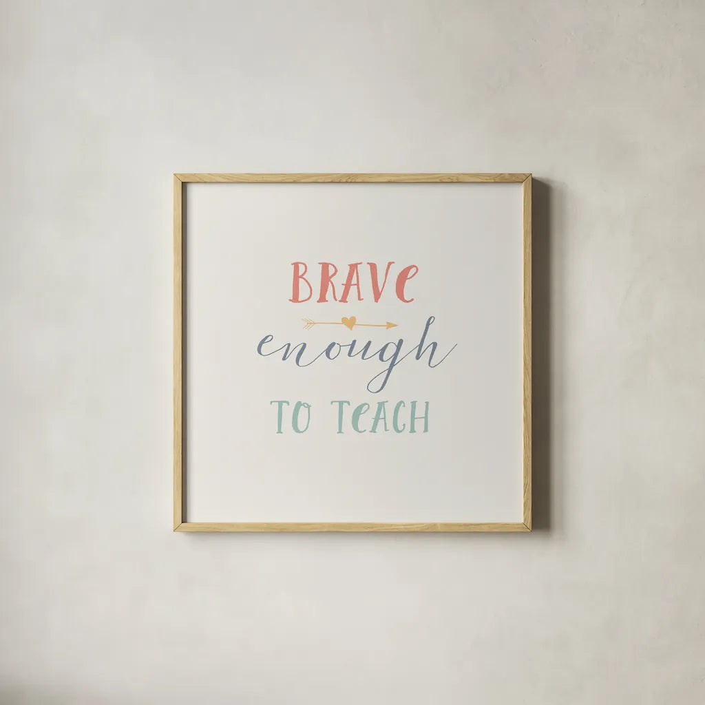 Teacher Inspiration II Color by Wild Apple Portfolio. Shown in a natural wood glass frame for a timeless modern aesthetic. Available as an archival giclee rolled canvas, fine art paper, or poster print. SKU 54615a.