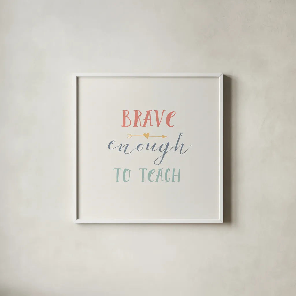 Teacher Inspiration II Color by Wild Apple Portfolio. Shown in a crisp white glass frame for a clean and minimalist style. Available as an archival giclee rolled canvas, fine art paper, or poster print. SKU 54615a.