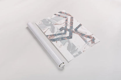 Terrazzo I Coral Crop by Wild Apple Portfolio. shown as a rolled paper print. Available as archival giclee rolled canvas, fine art paper, or poster print. SKU 57705i.