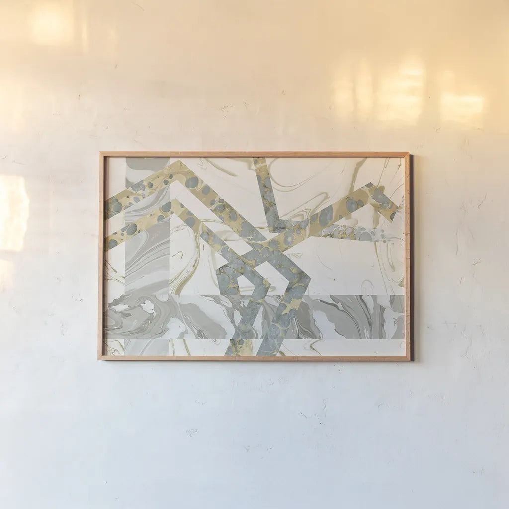 Terrazzo I Crop by Wild Apple Portfolio. shown as a paper print in a natural frame. Available as a archival giclee rolled canvas, fine art paper, or poster print. SKU 30178i.