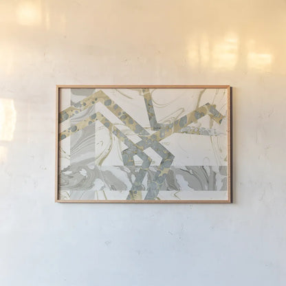 Terrazzo I Crop by Wild Apple Portfolio. shown as a paper print in a natural frame. Available as a archival giclee rolled canvas, fine art paper, or poster print. SKU 30178i.