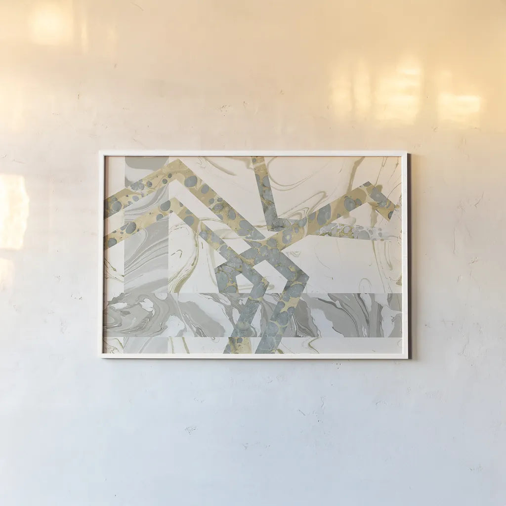 Terrazzo I Crop by Wild Apple Portfolio. shown as a paper print in a white frame. Available as a archival giclee rolled canvas, fine art paper, or poster print. SKU 30178i.