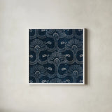 Textile Pattern I by Wild Apple Portfolio. Shown in a crisp white glass frame for a clean and minimalist style. Available as an archival giclee rolled canvas, fine art paper, or poster print. SKU 86354a.