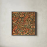 Textile Pattern III by Wild Apple Portfolio. Shown in a sleek black glass frame for a contemporary gallery look. Available as an archival giclee rolled canvas, fine art paper, or poster print. SKU 86356a.
