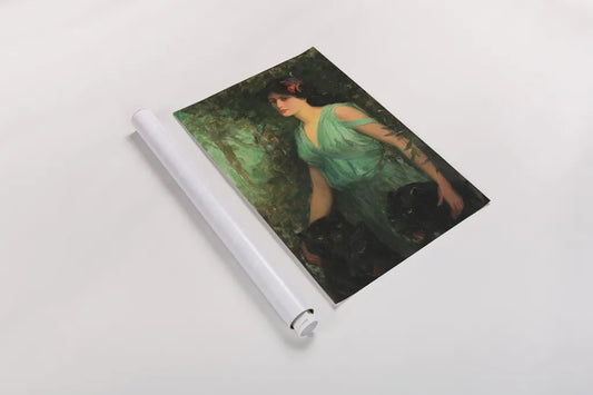 The Black Orchid by Wild Apple Portfolio. shown as a rolled paper print. Available as archival giclee rolled canvas, fine art paper, or poster print. SKU 102385h.