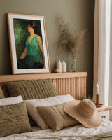 The Black Orchid by Wild Apple Portfolio. shown as a paper print in a natural frame. Available as a archival giclee rolled canvas, fine art paper, or poster print. SKU 102385h.