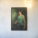 The Black Orchid by Wild Apple Portfolio. shown as a paper print in a black flame. Available as a archival giclee rolled canvas, fine art paper, or poster print. SKU 102385h.