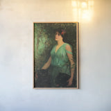 The Black Orchid by Wild Apple Portfolio. shown as a paper print in a natural frame. Available as a archival giclee rolled canvas, fine art paper, or poster print. SKU 102385h.