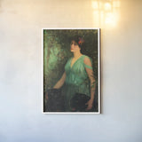 The Black Orchid by Wild Apple Portfolio. shown as a paper print in a white frame. Available as a archival giclee rolled canvas, fine art paper, or poster print. SKU 102385h.