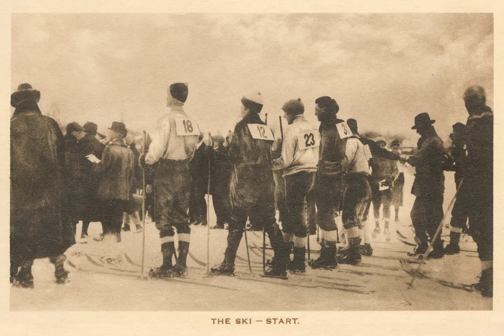 The Ski Start by Wild Apple Portfolio. SKU 70706i. Archival Giclee Fine art print for wall decor.