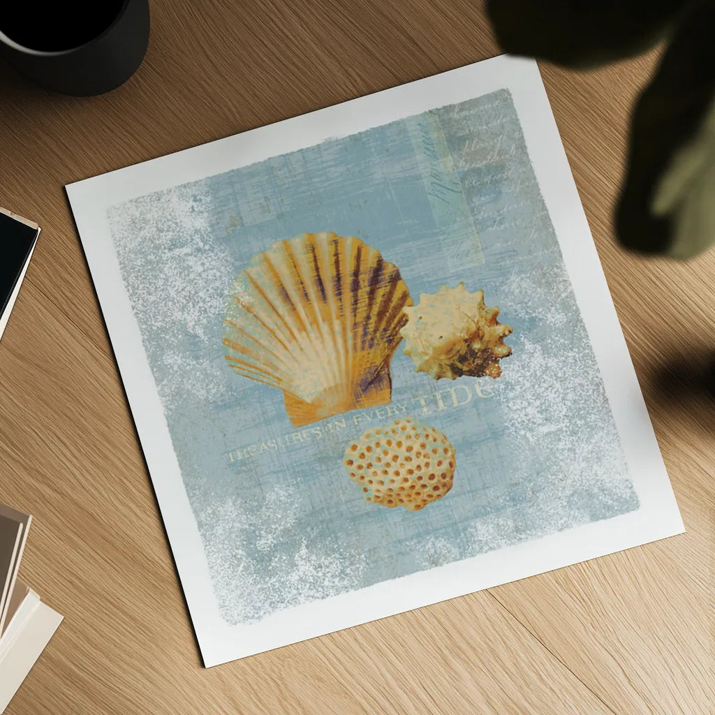 Tidal Treasures by Wild Apple Portfolio. Shown as a detailed flat fine art print, highlighting archival giclee quality. Available as an archival giclee rolled canvas, fine art paper, or poster print. SKU 3354a.