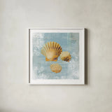 Tidal Treasures by Wild Apple Portfolio. Shown in a crisp white glass frame for a clean and minimalist style. Available as an archival giclee rolled canvas, fine art paper, or poster print. SKU 3354a.