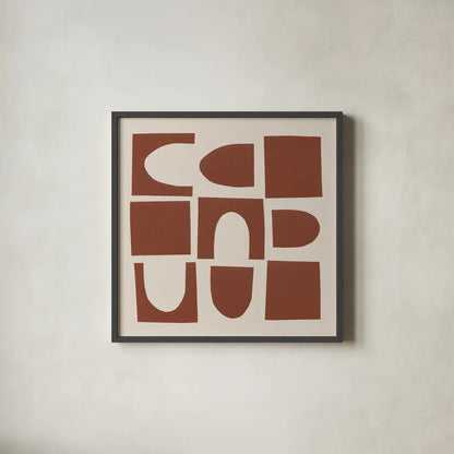 Topsy Turvy I by Wild Apple Portfolio. Shown in a sleek black glass frame for a contemporary gallery look. Available as an archival giclee rolled canvas, fine art paper, or poster print. SKU 80694a.