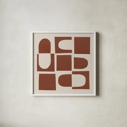 Topsy Turvy II by Wild Apple Portfolio. Shown in a crisp white glass frame for a clean and minimalist style. Available as an archival giclee rolled canvas, fine art paper, or poster print. SKU 80695a.