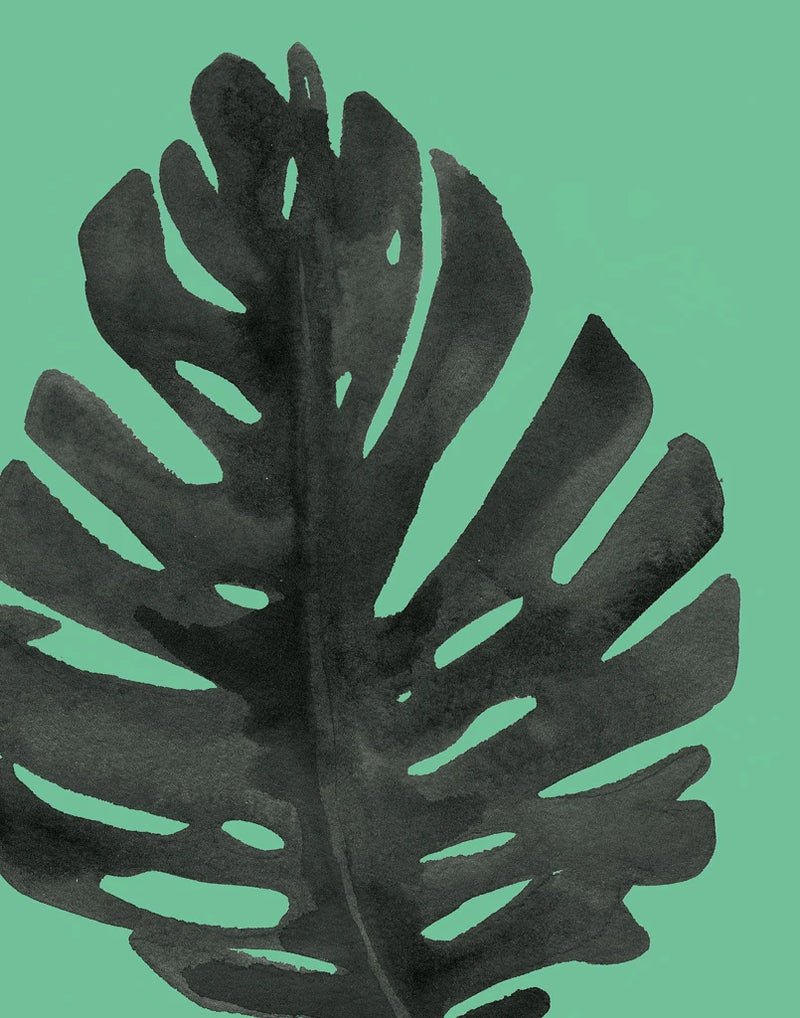 Tropical Palm I BW Green by Wild Apple Portfolio