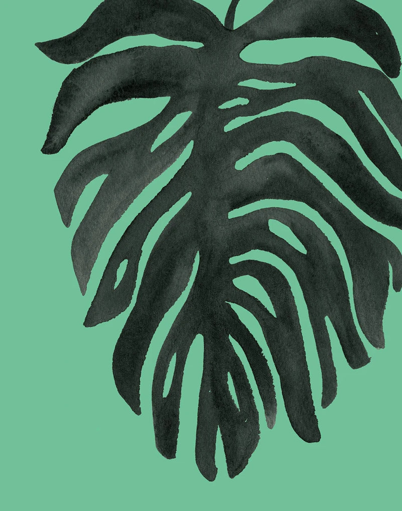 Tropical Palm II BW Green by Wild Apple Portfolio