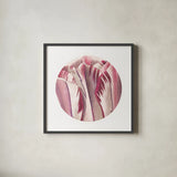 Tulips Circle by Wild Apple Portfolio. Shown in a sleek black glass frame for a contemporary gallery look. Available as an archival giclee rolled canvas, fine art paper, or poster print. SKU 44026a.