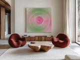 Twirling Garden I by Wild Apple Portfolio. Shown as extra-large giant wall art in a modern living room. Available as an archival giclee rolled canvas, fine art paper, or poster print. SKU 80712a.