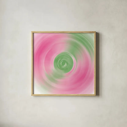 Twirling Garden II by Wild Apple Portfolio. Shown in a natural wood glass frame for a timeless modern aesthetic. Available as an archival giclee rolled canvas, fine art paper, or poster print. SKU 80713a.