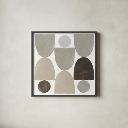 Ups and Downs Sq by Wild Apple Portfolio. Shown in a sleek black glass frame for a contemporary gallery look. Available as an archival giclee rolled canvas, fine art paper, or poster print. SKU 73930a.