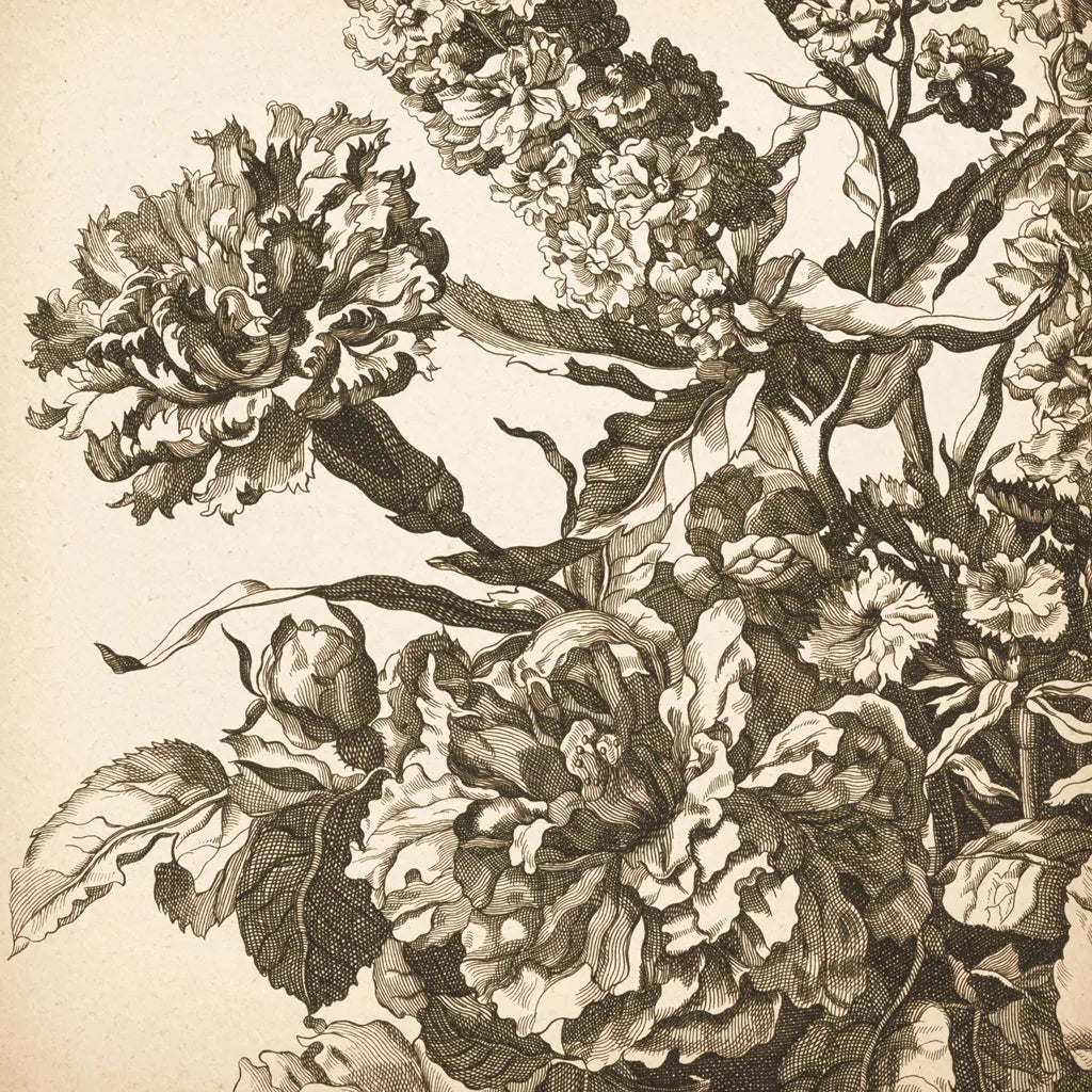 Urn Arrangement III by Wild Apple Portfolio. SKU 95558a. Archival Giclee Fine art print for wall decor.