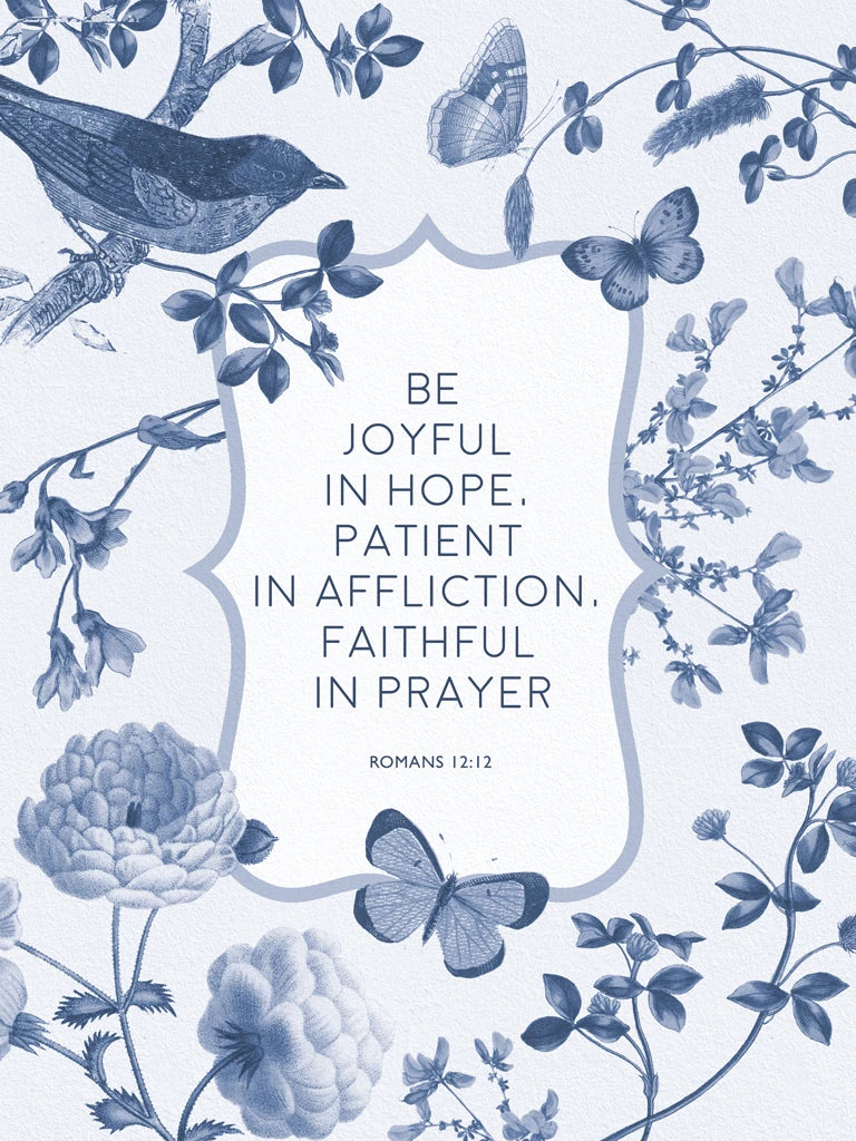 Victorian Garden Bright Bible Quote IX by Wild Apple Portfolio