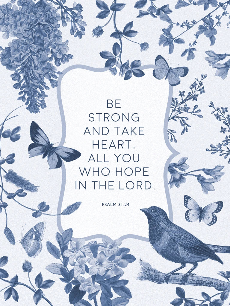 Victorian Garden Bright Bible Quote X by Wild Apple Portfolio