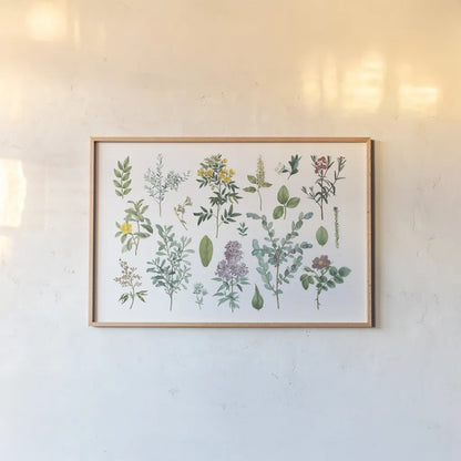 Victorian Garden Bright IV by Wild Apple Portfolio. shown as a paper print in a natural frame. Available as a archival giclee rolled canvas, fine art paper, or poster print. SKU 77664i.