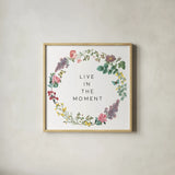 Victorian Garden Bright V by Wild Apple Portfolio. Shown in a natural wood glass frame for a timeless modern aesthetic. Available as an archival giclee rolled canvas, fine art paper, or poster print. SKU 77665a.